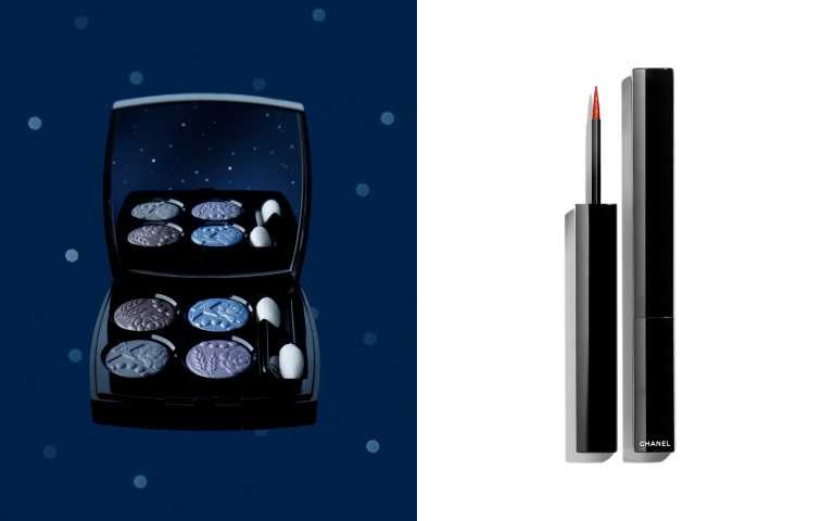 香奈兒四色眼影 #397 璀璨星辰；精確持久眼線液筆 #542／#544（圖／品牌提供）