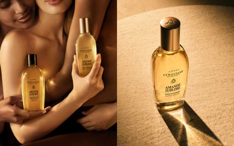 歐舒丹 杏仁極緻美膚油 40ml／1,100元、100ml／2,280元、補充瓶 500ml／2,060元（圖／品牌提供）