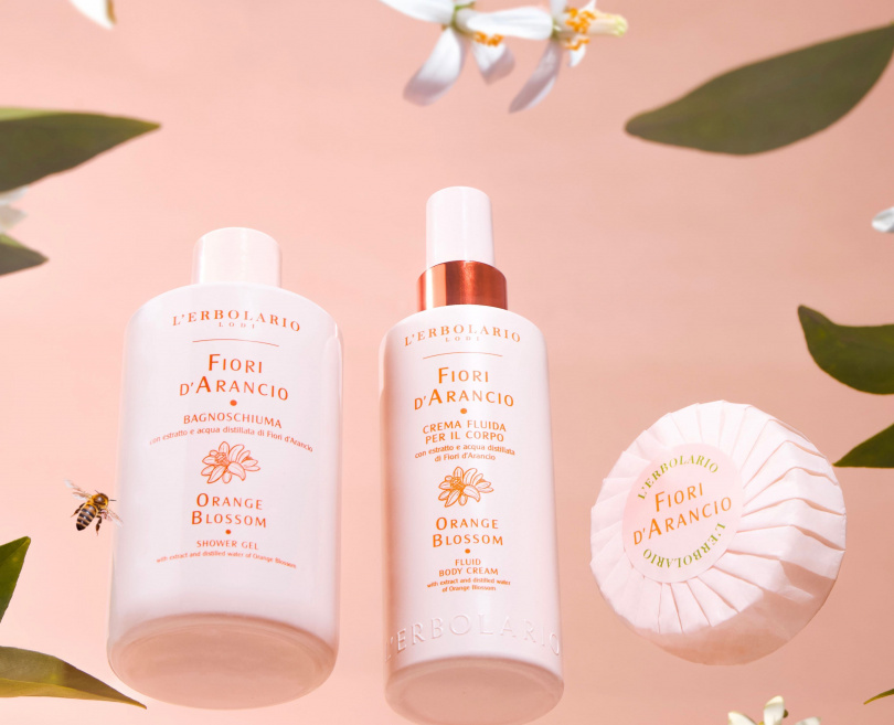 L’ERBOLARIO蕾莉歐橙花芳香沐浴膠300ml / 950元、L’ERBOLARIO蕾莉歐橙花柔潤潤膚乳200ml / 1,880元、L’ERBOLARIO蕾莉歐橙花芳香植物皂100g / 420元。(圖/品牌提供)