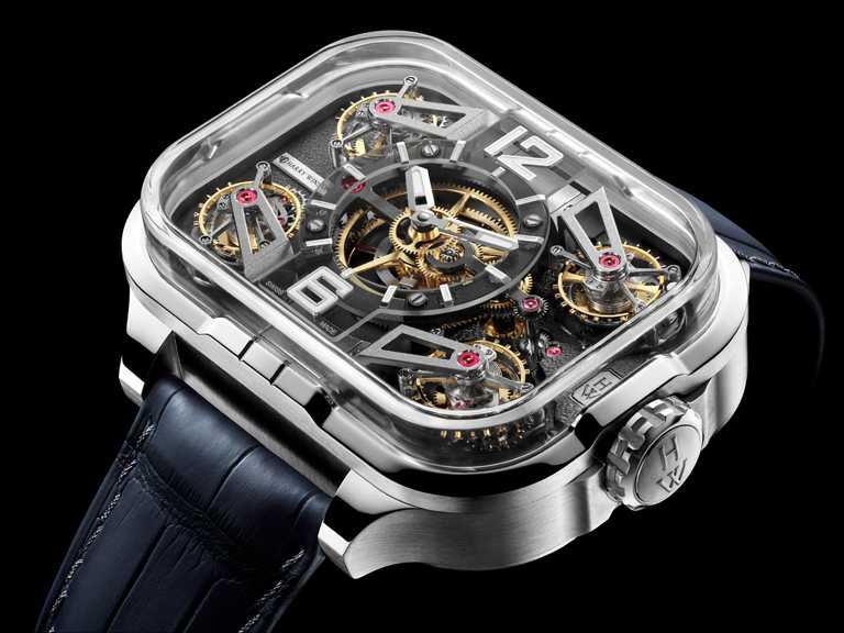 HARRY WINSTON「Histoire de Tourbillon史詩陀飛輪系列」10號腕錶，18K玫瑰金錶殼，45mm，95顆寶石╱26,000,000元。（圖╱HARRY WINSTON提供）