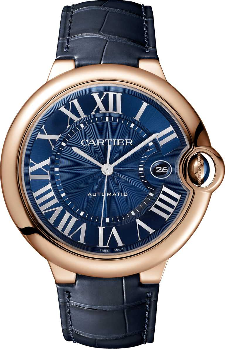 CARTIER「Ballon Bleu de Cartier系列」腕錶╱玫瑰K金錶殼，42mm╱485,000元。（圖╱CARTIER提供）