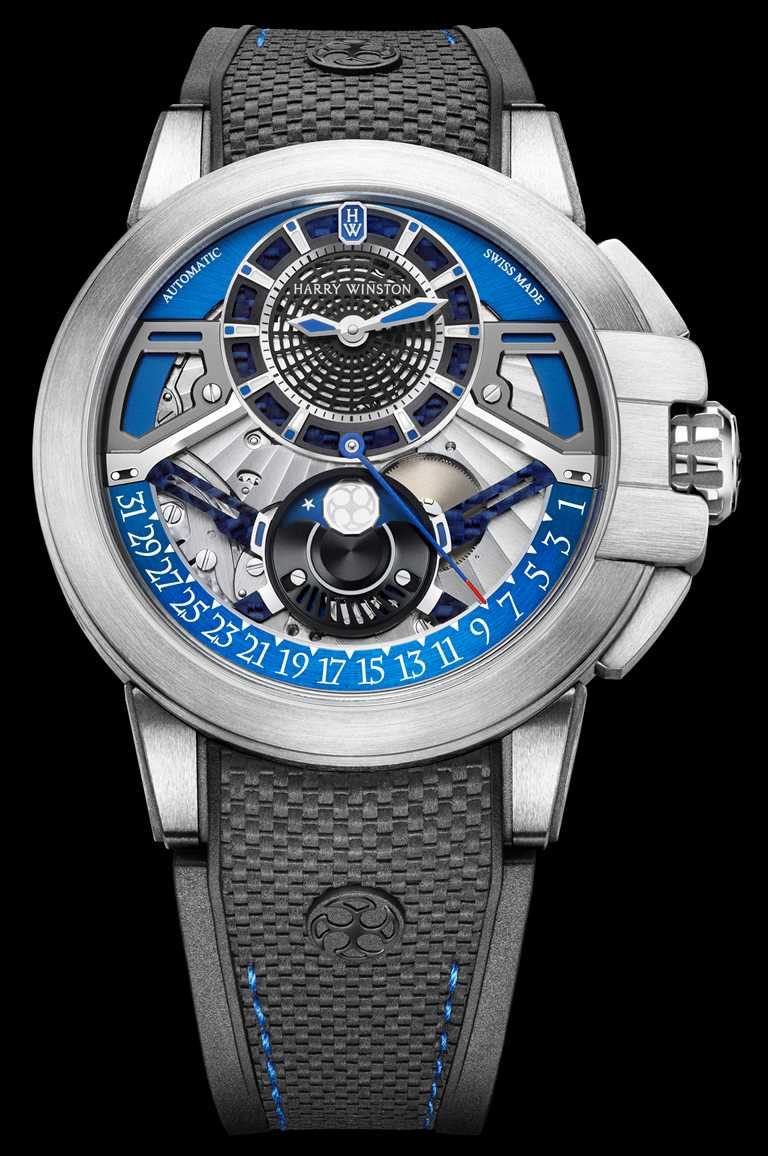 HARRY WINSTON「Project Z13自動腕錶」，Zalium鋯合金錶殼，42mm╱820,000元。（圖╱HARRY WINSTON提供）