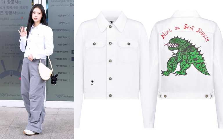 Haerin身上穿的Dior NIKI DE SAINT PHALLE CAPSULE COLLECTION外套／75,000元（圖／品牌提供）