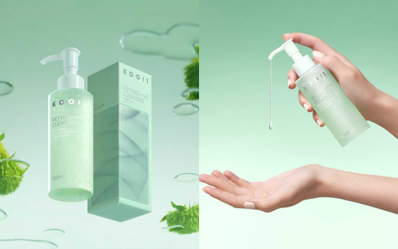 KOOII輕顏潔面露150ml／980元  可溫和洗卸的微泡沫能幫助肌膚代謝、排出深層髒污。（圖／品牌提供）
