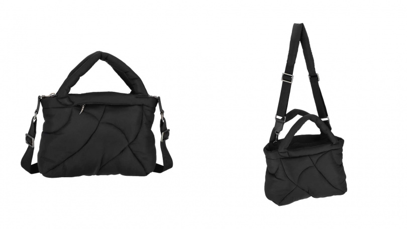 柔黑霧影空氣感中型手提斜背兩用包/18,000元(圖/品牌提供)