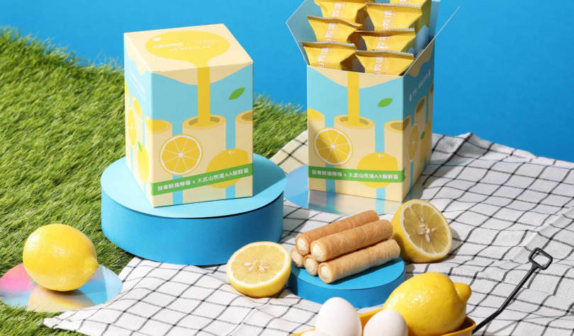 「清香檸檬厚餡蛋捲」推出8入隨手盒，8 /31前選購享中秋優惠單盒最低83折起。（360元，圖／大武山牧場提供）