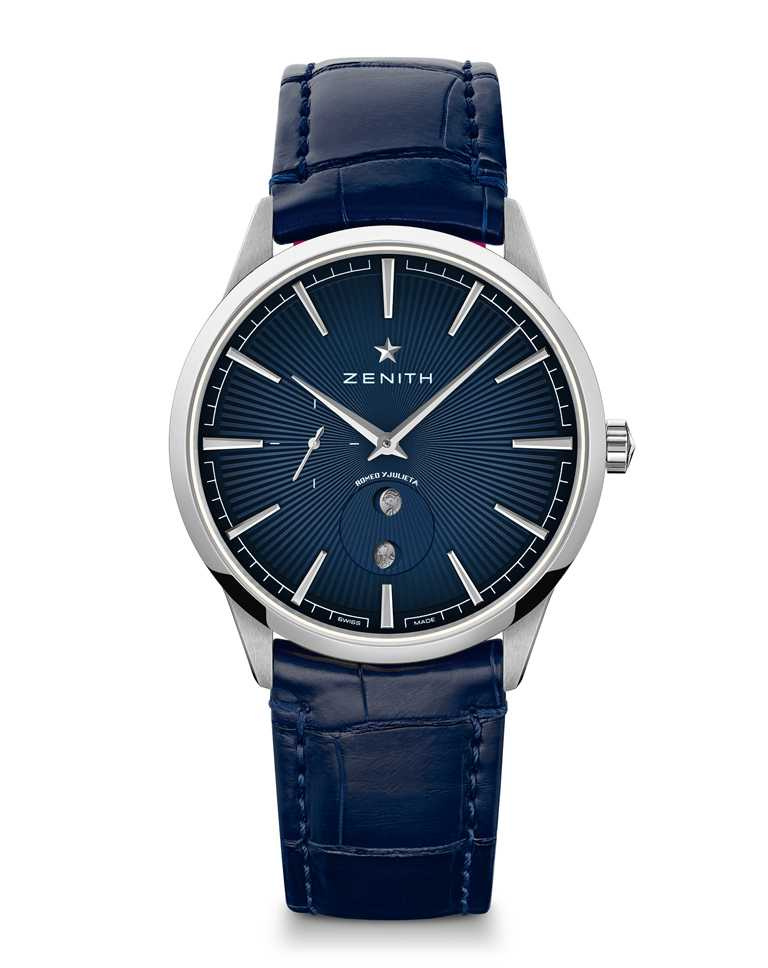 ZENITH「ELITE系列」月相腕錶，「ROMEO羅密歐」款，精鋼錶殼，錶徑40.5mm╱253,900元。（圖╱ZENITH提供）