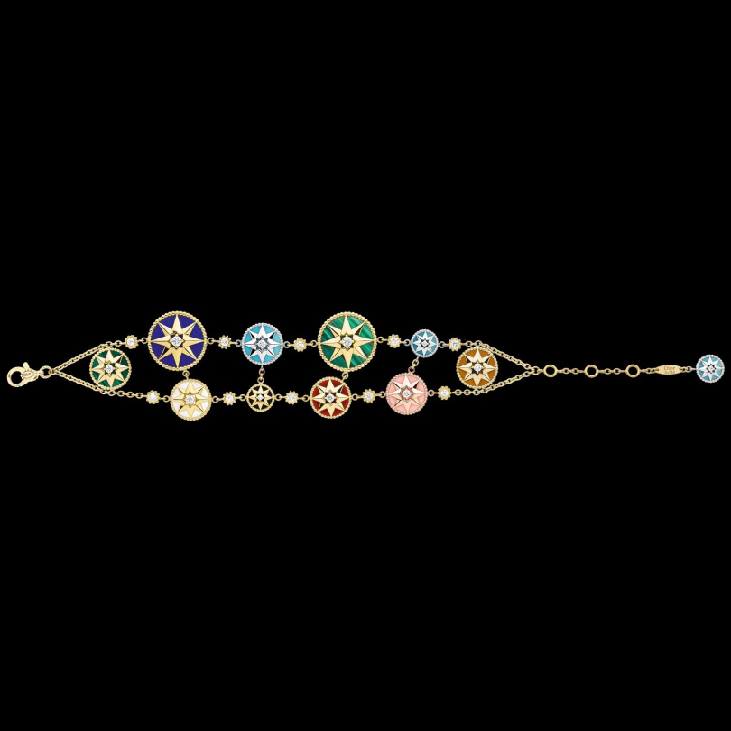 Rose des Vents 黃K金彩寶鑽石多層次手鍊／770,000元（圖／品牌提供）