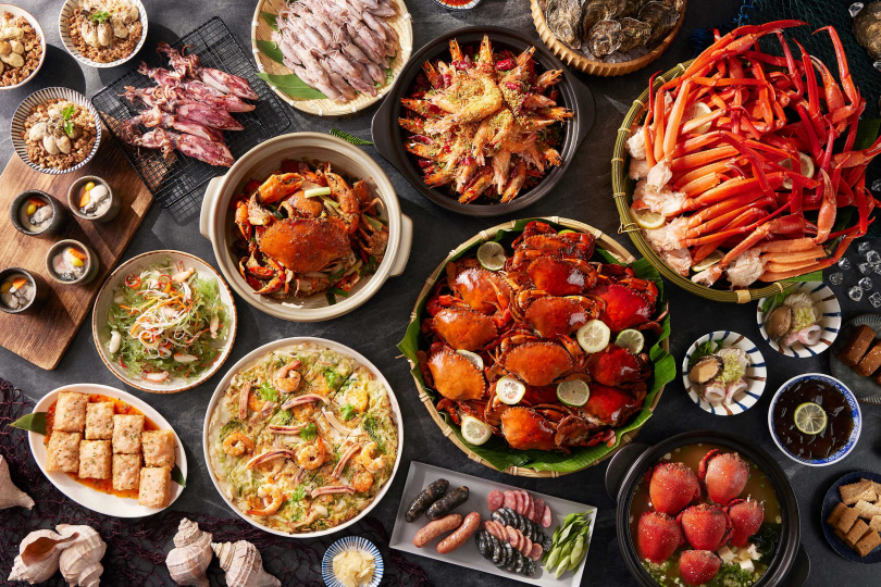 台北喜來登十二廚夏季推出「澎湖海鮮季」，可吃到新鮮直送的澎湖海鮮，還有松葉蟹吃到飽。（圖／台北喜來登大飯店提供）