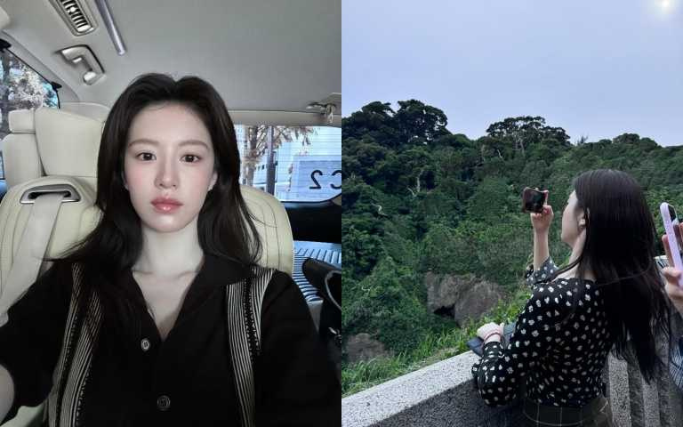 高允貞從背後看或正面看髮量都多到不行。（圖／取自高允貞 ig）