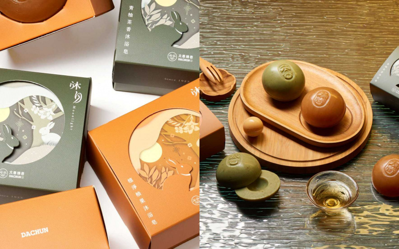 大春煉皂將象徵團圓的傳統月餅化為香皂的精緻外型，打造一份無需擔心熱量、盈身留香的中秋香氛禮盒。（圖／品牌提供）