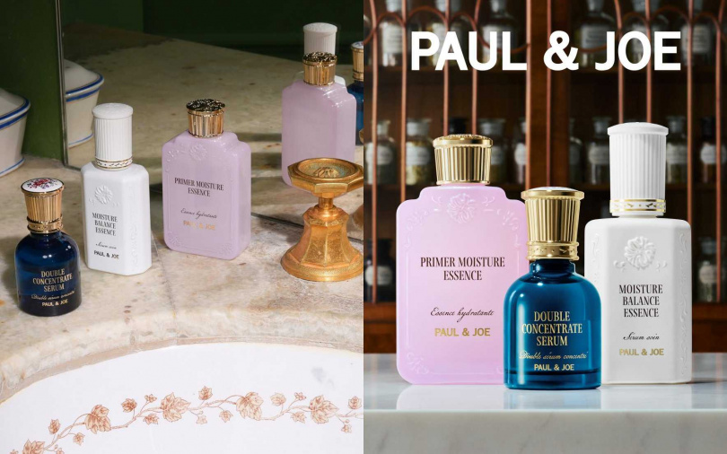PAUL&JOE紫羅蘭草本補水精華／1,860元、紫羅蘭草本修護乳／1,860元、紫羅蘭草本能量精華油／3,090元（圖／品牌提供）