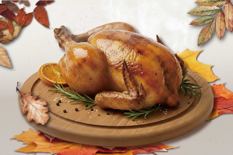 焦糖楓推出感恩節限定「歲末吃雞・感恩回饋」活動,整隻烤雞感恩價249元,每日各店限量5隻。(圖/焦糖楓提供)