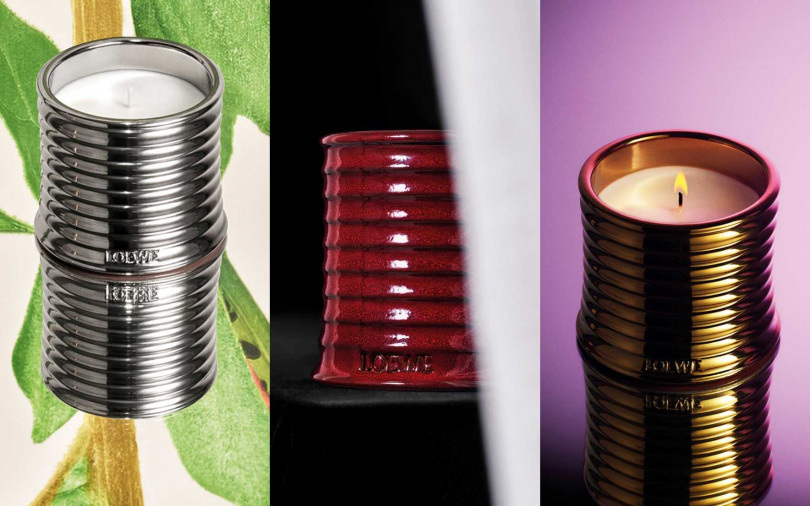 LOEWE黑芝麻香氛蠟燭、LOEWE甜杏仁香氛蠟燭、LOEWE伯爵茶香氛蠟燭280g/9,000元(圖/品牌提供)
