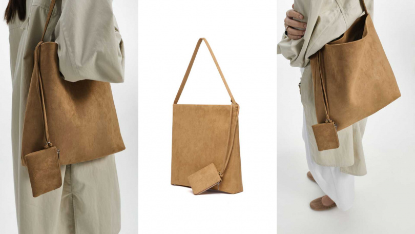 Studio Doe麂皮絨托特包（附掛繩小包）／1480元（圖／品牌提供）