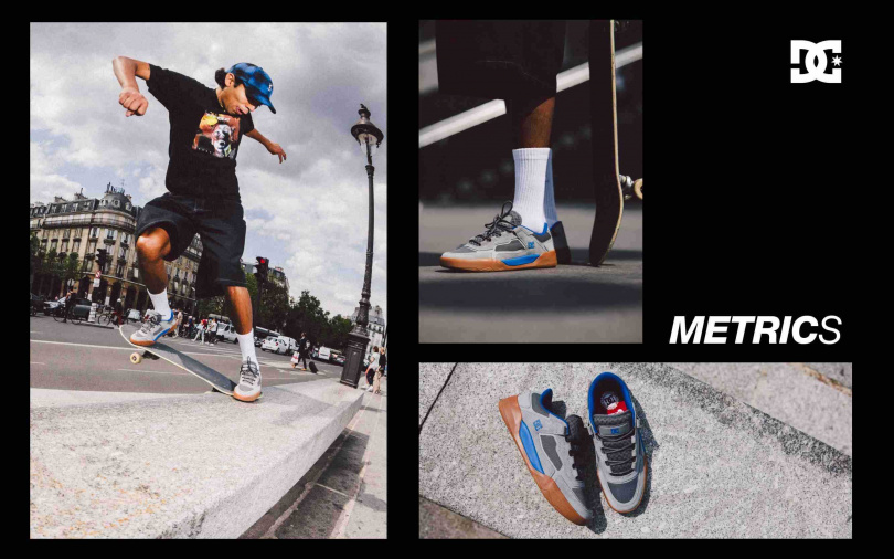 DC SHOES新品搶攻滑板市場，打造頂級機能與設計感的鞋款METRIC S 專業滑板鞋。