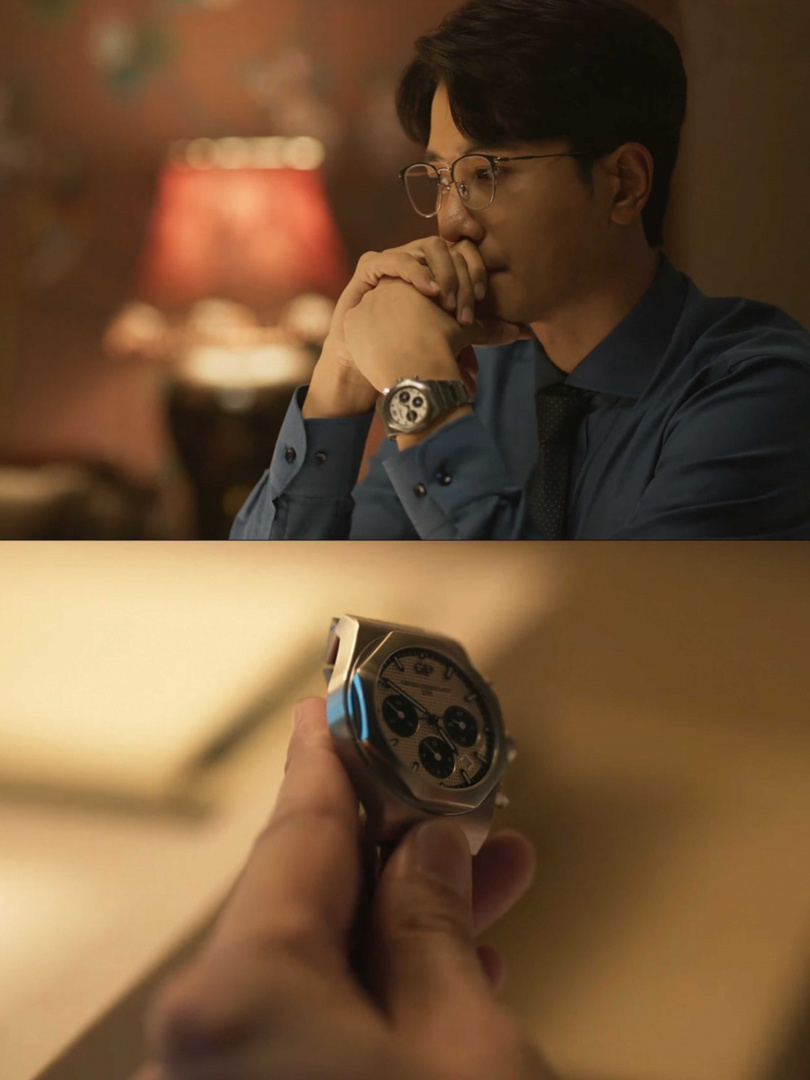 演員彭冠英佩戴GP芝柏錶Laureato Chronograph。（圖／GP芝柏表提供）