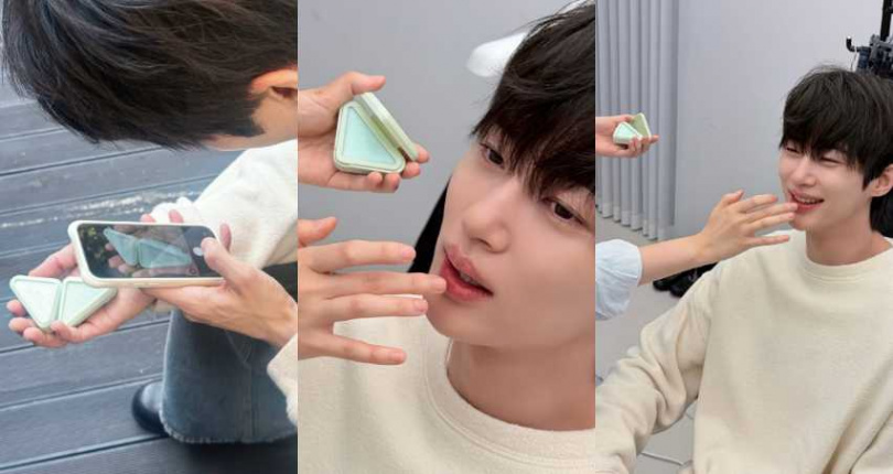 PRADA 潤澤修護凍唇膜 10g／1,550元（圖／取自 byeonwooseok IG）