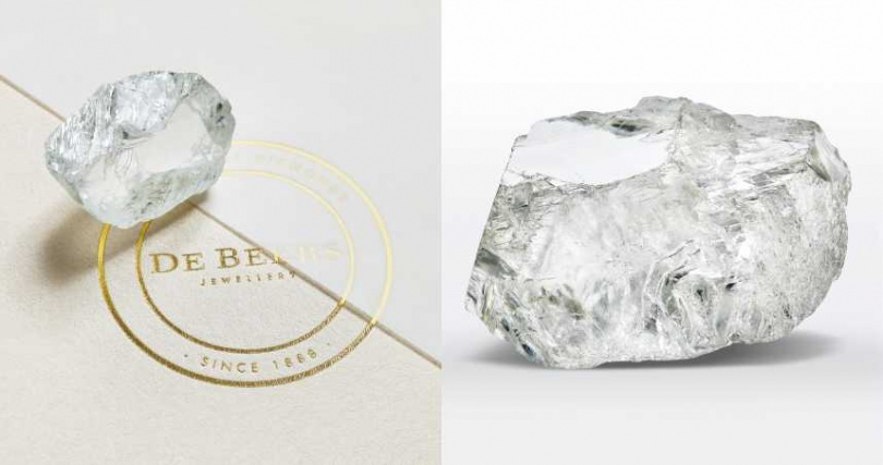 這顆高達126.92克拉的鑽石原石，有可能被切割為一顆40克拉的梨形鑽石，身價高達數十億！（圖／品牌提供）