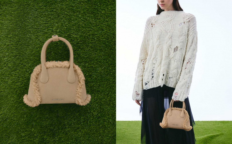 CHARLES & KEITH Nelly麂皮托特包／2,190元（圖／品牌提供）