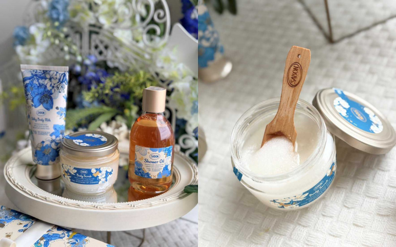 SABON明星三部曲的沐浴油、身體磨砂膏和絲綢身體乳液，當然是不能錯過的重點單品。（圖／吳雅鈴攝）