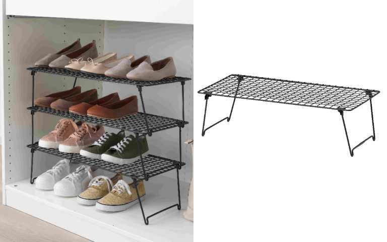 IKEA GREJIG鞋架, 灰色/99元(圖/品牌提供)