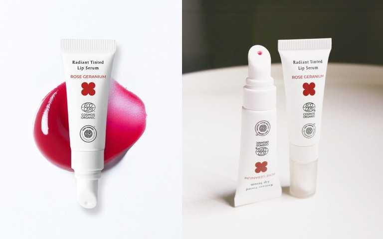 童顏有機INNA ORGANIC 玫瑰天竺葵好氣色舒緩潤唇精華10ml / 690元。（圖／品牌提供）