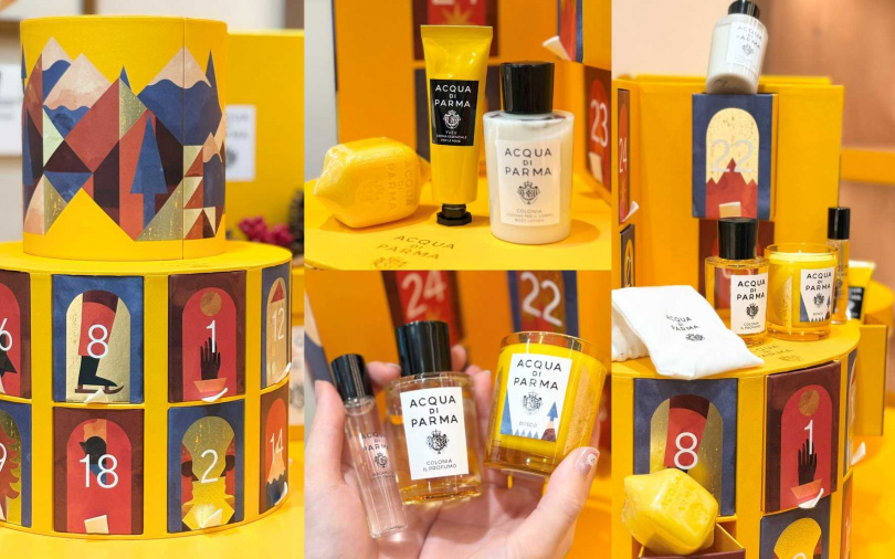 Acqua di Parma《斯普雷扎圖拉大飯店》限量聖誕倒數月曆/36,800元(圖/Cindy攝)