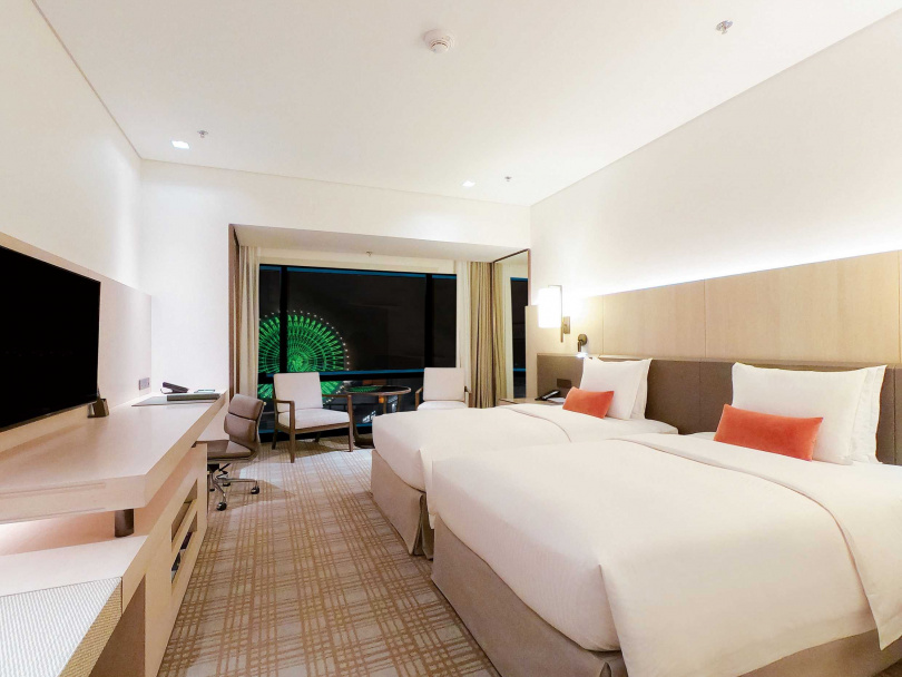 台北萬豪酒店跨年住房專案，經典客房連續入住兩晚，專案價20,000元+15.5%起。