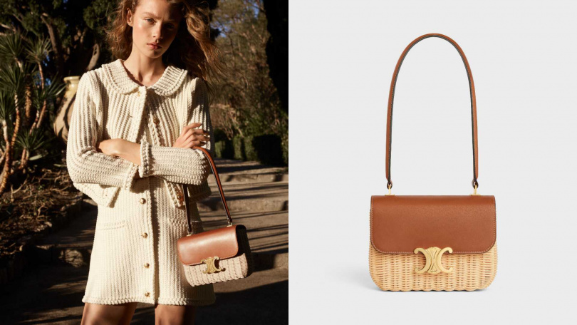 CELINE TEEN GARANCE柳條及天然牛皮革手袋／150,000元（圖／品牌提供）