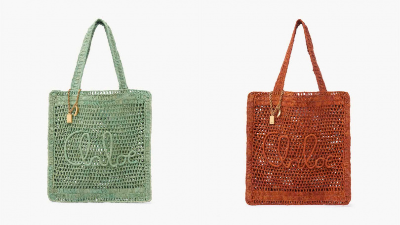 Chloé Summer Banana拉菲草草編托特包／39,900元（圖／品牌提供）