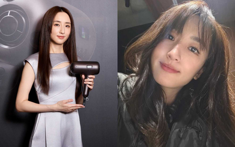 柯佳嬿體驗完女王機之後，對超快速的吹乾速度讚不絕口！而且吹完之後髮絲也明顯更柔滑有光澤，讓她笑說想多買幾支回家。（圖／品牌提供、取自柯佳嬿IG）