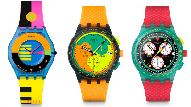 左到右:NEON FLUMOTIONS、NEON SIGNAL FLAG、NEON EMERALD CHRONO/3800元~4150元(圖/品牌提供)