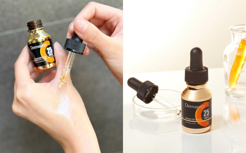 獨特深褐玻璃瓶與氮氣填充設計,可以確保成分的穩定性與高效能。(圖/吳雅鈴攝、品牌提供)