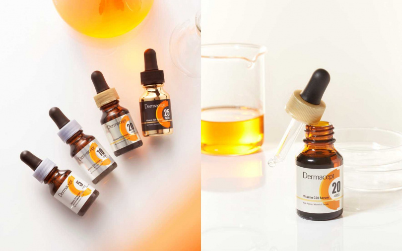 Dermacept C5維他命C精華12ml/1,090元、C10維他命C精華12ml/1,450元、C20維他命C精華15ml/2,700元(圖/品牌提供)