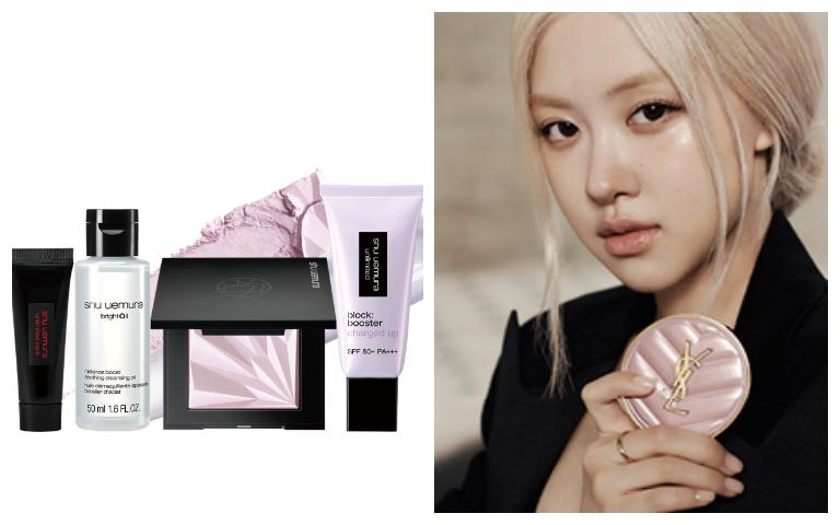 YSL底妝定妝自由配 / 特價5,650元，價值6,993元。shu uemura無極限亮白防曬蜜粉餅組 / 特價3,420元，價值4,588元。（圖／品牌提供）