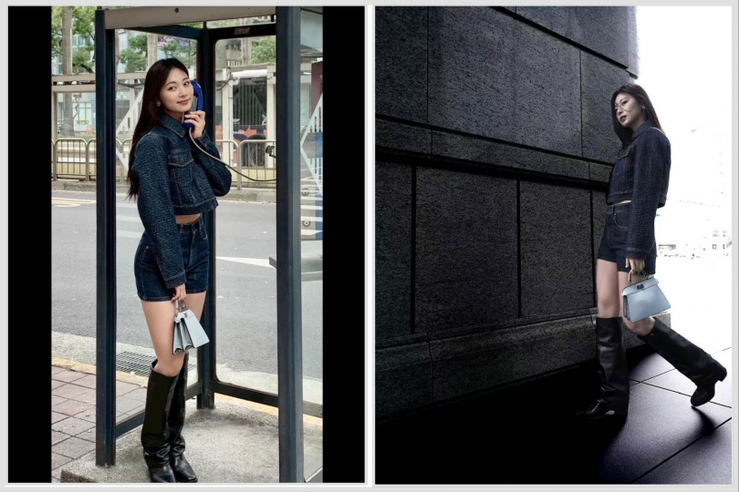 Peekaboo ISeeU Petite 淺藍色 147,000元(圖/翻攝自ig、翻攝自網路影片 )