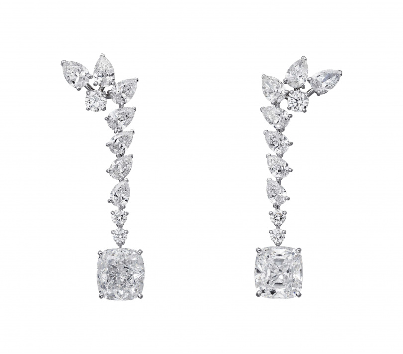 卡地亞頂級珠寶系列鑽石耳環