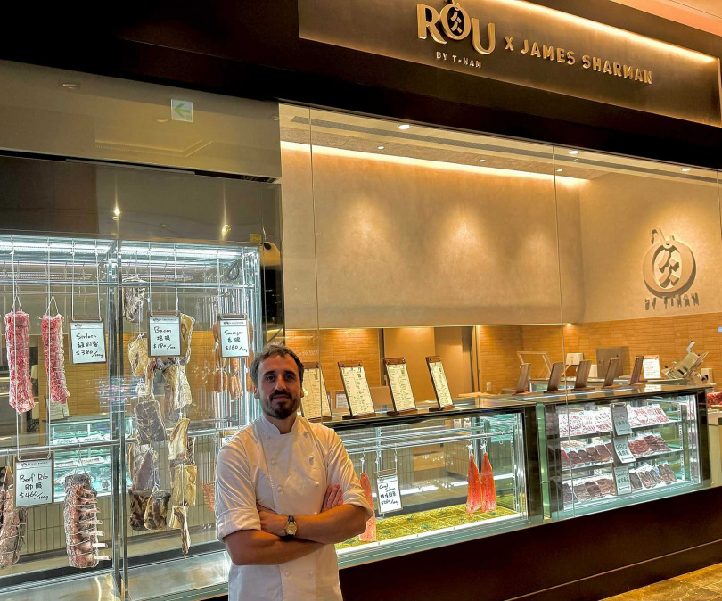 精緻肉品概念店「RÒU x James Sharman」由英國鬼才主廚James Sharman攜手精品肉舖ROU by T-HAM打造。（圖／台北萬豪酒店提供）