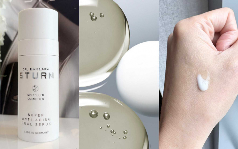 DR. BARBARA STURM的極緻抗老修護雙精華50ml／15,000元  雙相水乳設計，確保活性成分能即時發揮最佳修護效果。（圖／吳雅鈴攝）