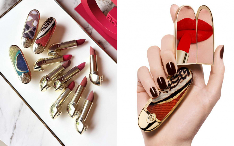 三款彩殼、八種新色，讓女孩的秋季唇妝可以有更多不一樣的變化。（圖／品牌提供、吳雅鈴攝）