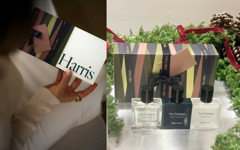  Miller Harris 午後伯爵藏家禮盒 6,500元(裡面包含淡香精＋濃香精＋髮香噴霧，一盒包好包滿)（圖／品牌提供、黃筱婷攝）