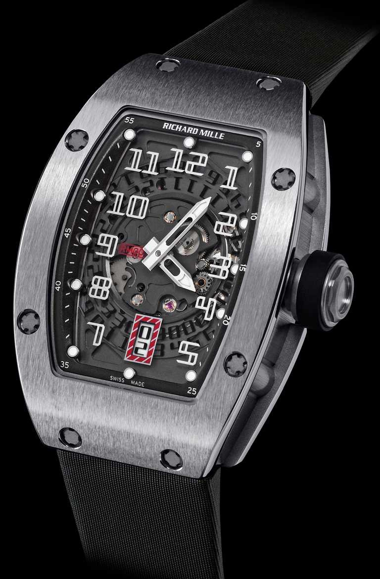 RICHARD MILLE「RM 007鈦合金女士腕錶」，鈦合金錶殼，黑色錶帶，45mm╱1,750,000元。（圖╱RICHARD MILLE提供）