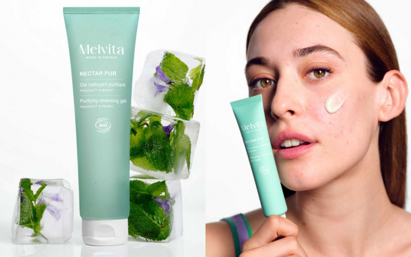 Melvita毛孔淨瑕平衡潔面膠200ml／980元、毛孔淨瑕平衡凝乳40ml／1,380元（圖／品牌提供）