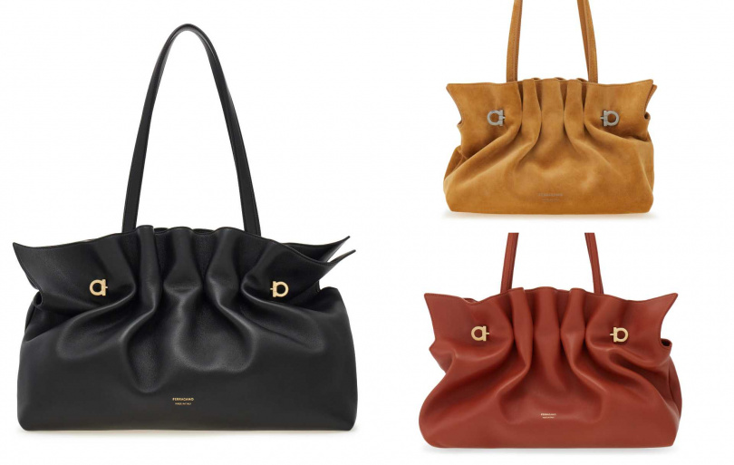 Ferragamo SOFT-BAG肩背手拿包（圖／品牌提供）