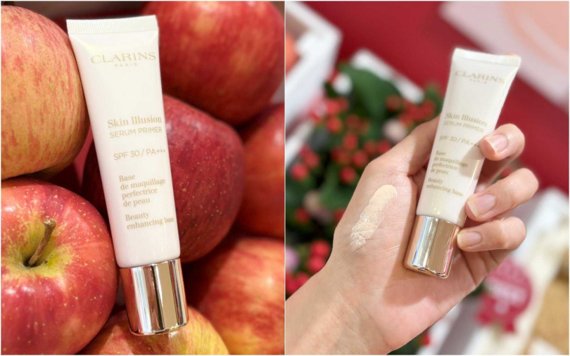 克蘭詩蘋果光妝前精華乳SPF30/PA+++ 30ml／1,800元（圖／吳雅鈴攝）