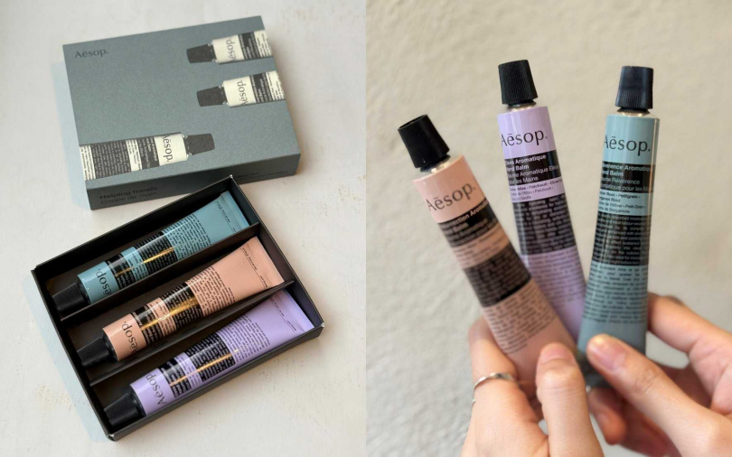 Aesop溫情手護-護手霜三重奏／1,550元（圖／吳雅鈴攝）
