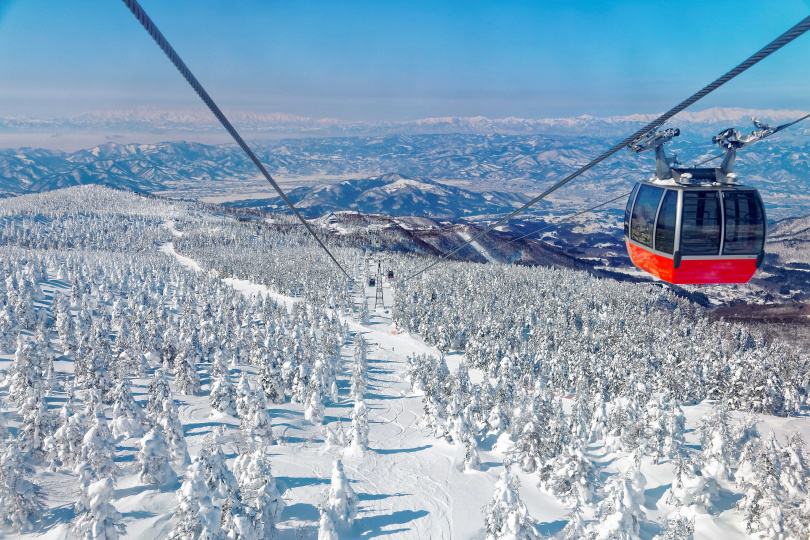  冬季限定「東北雪舞紛飛」５日行程，搭乘藏王纜車，一覽樹冰奇景。