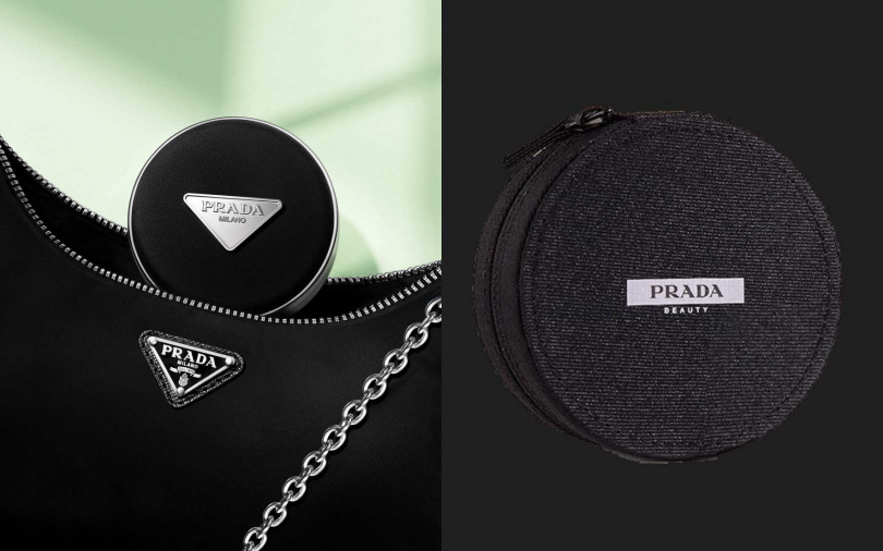 凡至專櫃購買氣墊粉餅或補充蕊芯任二品項滿5,000元，即可獲贈「PRADA精品尼龍氣墊收納包」。（圖／品牌提供）
