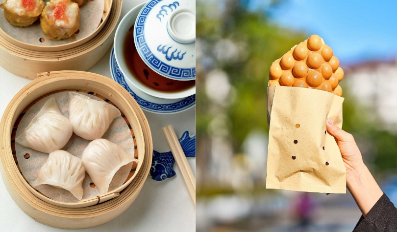 各式點心（左）雞蛋仔是香港市民最愛的美食前5名之一。（圖／香港旅遊發展局提供）